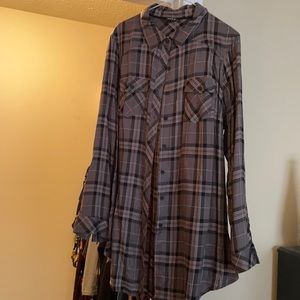 NWT! Torrid 2x plaid tunic top